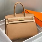 HERM Birkin 30cm Bag In Chai Clemence Leather GHW