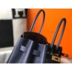 HERM Birkin 30cm Bag In Dark Blue Clemence Leather GHW - 图片 4