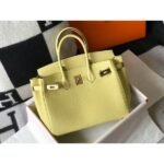 HERM Birkin 30cm Bag In Jaune Poussin Clemence Leather GHW - 图片 3
