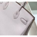HERM Birkin 30cm Bag In Mauve Pale Clemence Leather PHW - 图片 8