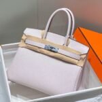 HERM Birkin 30cm Bag In Mauve Pale Clemence Leather PHW