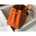 HERM Birkin 30cm Bag In Orange Clemence Leather GHW - 图片 3