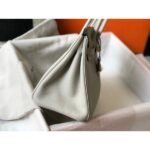 HERM Birkin 30cm Bag In Pearl Grey Clemence Leather GHW - 图片 3