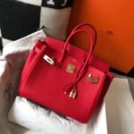 HERM Birkin 30cm Bag In Red Clemence Leather GHW - 图片 3