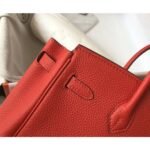 HERM Birkin 30cm Bag In Red Clemence Leather GHW - 图片 5