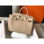 HERM Birkin 30cm Bag In Trench Clemence Leather GHW - 图片 4