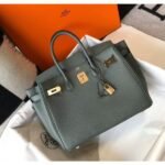 HERM Birkin 30cm Bag In Vert Amande Clemence Leather GHW - 图片 4