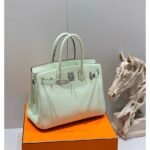HERM Birkin 30cm Bag In Vert Fizz Clemence Leather PHW - 图片 4