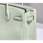 HERM Birkin 30cm Bag In Vert Fizz Clemence Leather PHW - 图片 8