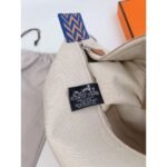 HERM Bride-a-Brac Large Case in Ecru Canvas with Blue Zigzag Motifs - 图片 7