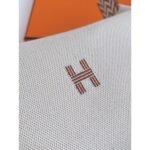 HERM Bride-a-Brac Large Case in Ecru Canvas with Brown Zigzag Motifs - 图片 4