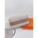 HERM Bride-a-Brac Large Case in Ecru Canvas with Brown Zigzag Motifs - 图片 7