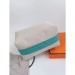 HERM Bride-a-Brac Large Case in Ecru Canvas with Green Zigzag Motifs - 图片 3