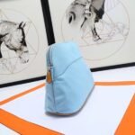 HERM Medium Bolide Travel Case In Blue Lin Cotton - 图片 3