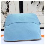 HERM Medium Bolide Travel Case In Blue Lin Cotton