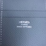 HERM MC?? Euclide Card Holder In Blue Lin Epsom Leather - 图片 3