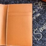 HERM MC?? Euclide Card Holder In Gold Epsom Leather - 图片 4