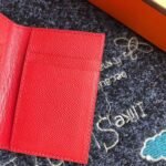 HERM MC?? Euclide Card Holder In Red Epsom Leather - 图片 4