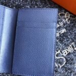 HERM MC?? Euclide Card Holder In Sapphire Epsom Leather - 图片 4