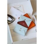 HERM Calvi Duo Verso Card Holder in Blue Brume Mysore Goatskin - 图片 2