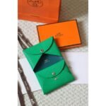 HERM Calvi Duo Verso Card Holder in Menthe Mysore Goatskin - 图片 4