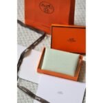 HERM Calvi Duo Verso Card Holder in Vert Fizz Mysore Goatskin - 图片 3