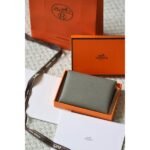 HERM Calvi Duo Card Holder in Gris Meyer Epsom Calfskin - 图片 3