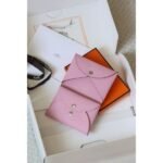 HERM Calvi Duo Card Holder in Mauve Sylvestre Epsom Calfskin - 图片 2