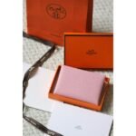 HERM Calvi Duo Card Holder in Mauve Sylvestre Epsom Calfskin - 图片 3