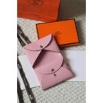 HERM Calvi Duo Card Holder in Mauve Sylvestre Epsom Calfskin - 图片 4