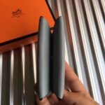 HERM Calvi Card Holder In Blue Lin Epsom Leather - 图片 2