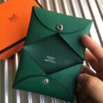 HERM Calvi Card Holder In Green Epsom Leather - 图片 4