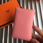 HERM Calvi Card Holder In Pink Epsom Leather - 图片 6