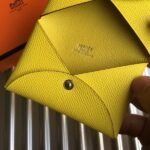 HERM Calvi Card Holder In Yellow Epsom Leather - 图片 4
