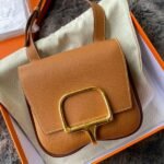 HERM Della Cavalleria II Mini Bag in Gold Epsom Calfskin