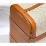 HERM Garden Party 30cm Bag in Toile and Gold Leather - 图片 5