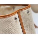 HERM Garden Party 30cm Bag in Toile and Gold Leather - 图片 8