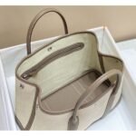HERM Garden Party 30cm Bag in Toile and Taupe Leather - 图片 9
