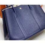 HERM Garden Party 36 Bag In Blue Saphir Clemence Leather - 图片 4
