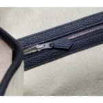 HERM Garden Party 36cm Bag in Toile and Black Leather - 图片 7