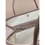 HERM Garden Party 36cm Bag in Toile and Taupe Leather - 图片 8