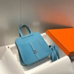 HERM Halzan 25 Bag in Blue Jean Clemence Leather - 图片 3