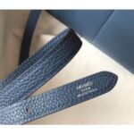 HERM Halzan 31cm Bag In Blue Agate Clemence Leather - 图片 4