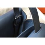 HERM Halzan 31cm Bag In Blue Agate Clemence Leather - 图片 5