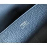 HERM Halzan 31cm Bag In Blue Agate Clemence Leather - 图片 6