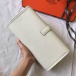 HERM Jige Elan 29 Clutch In White Epsom Leather - 图片 4