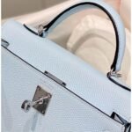 HERM Kelly Mini II Bag In Blue Brume Epsom Leather PHW - 图片 6