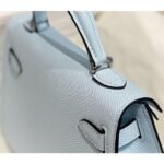 HERM Kelly Mini II Bag In Blue Brume Epsom Leather PHW - 图片 7