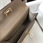 HERM Kelly Mini II Bag In Gris Asphalt Epsom Leather GHW - 图片 2