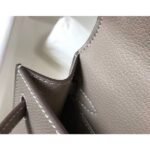 HERM Kelly Mini II Bag In Gris Asphalt Epsom Leather GHW - 图片 8